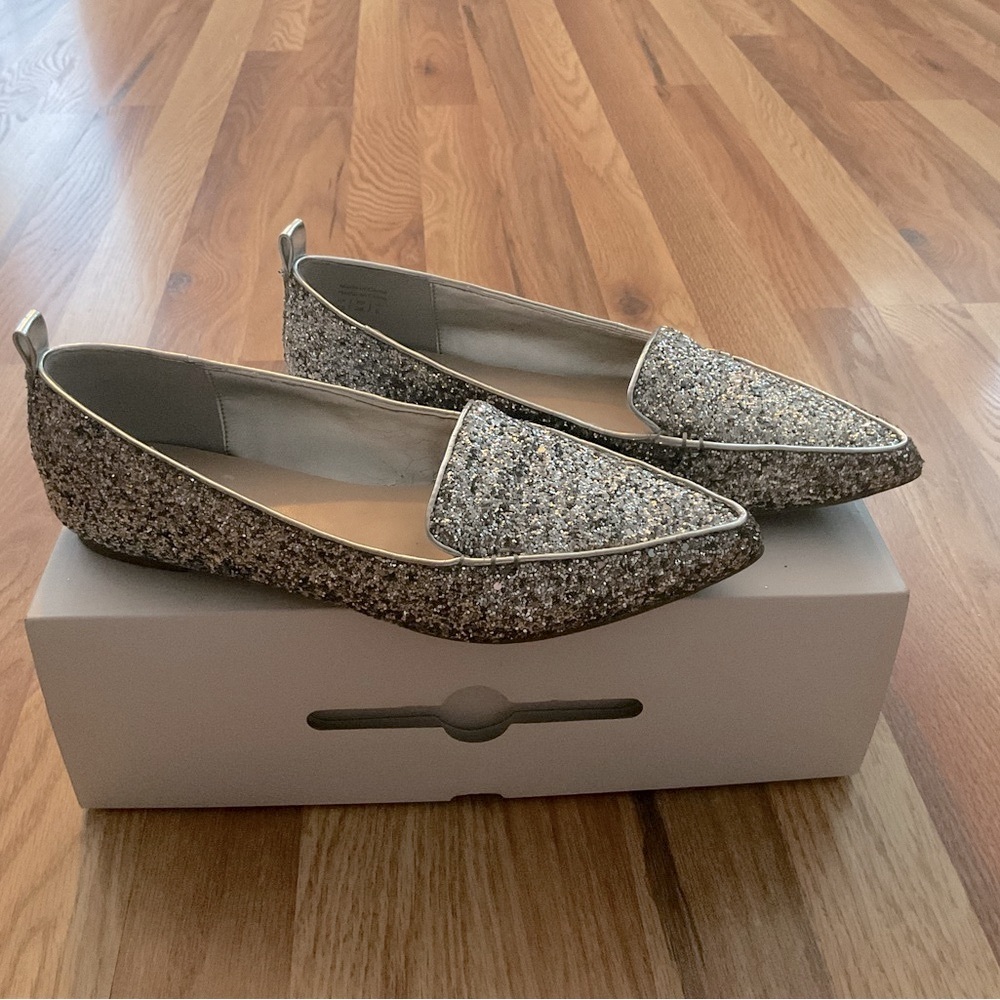 Glittery Silver Women's Loafers by ALDO